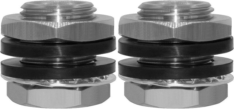 beduan 1/4" NPT Stainless Steel Female Bulkhead Coupler Thru-bulk Full Female Thread Pipe Fitting (Pack of 2) - Image 1