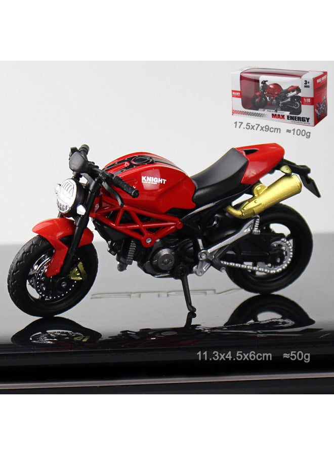 Creative Alloy Motorcycle Model Cake Decoration Women's Clothing Motorcycle Toy Car Model Decorative Ornament For Girls-Color:DK Flame Red  - Image 1