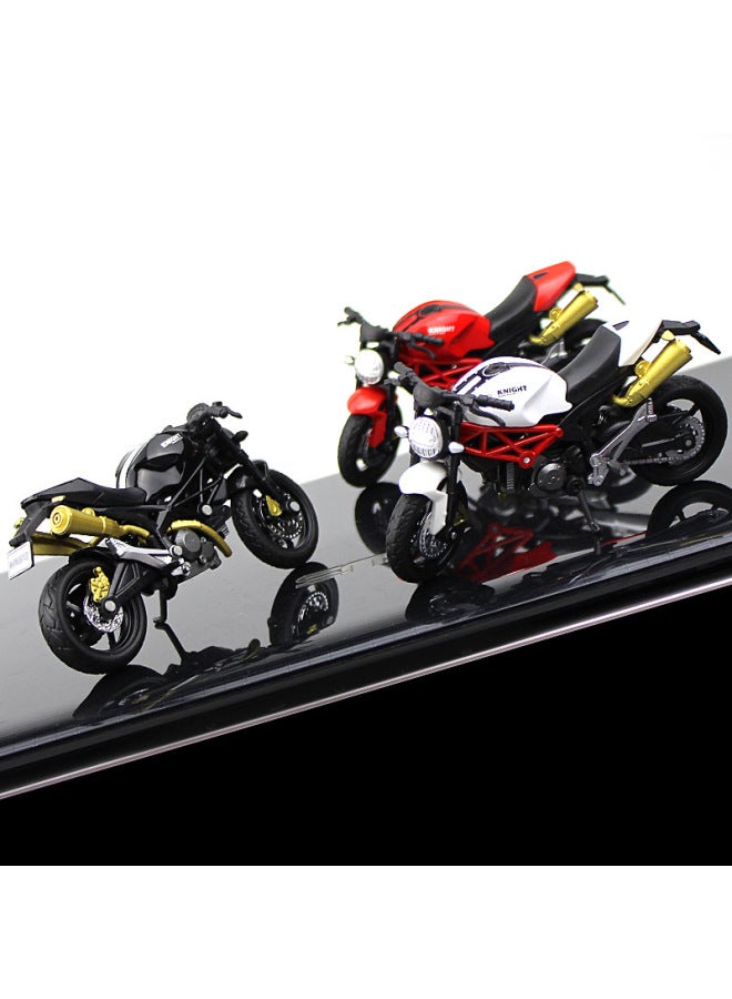 Creative Alloy Motorcycle Model Cake Decoration Women's Clothing Motorcycle Toy Car Model Decorative Ornament For Girls-Color:DK Flame Red  - Image 3