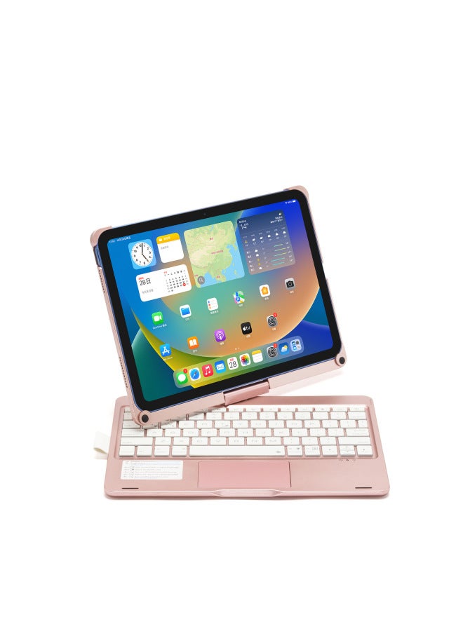 لجهاز IPad 10 Generation 10.9 كمبيوتر لوحي يدور 360 درجة مع لوحة مفاتيح بلوتوث تعمل باللمس Piad 11 بإضاءة خلفية - اللون: رمادي فضائي (لوحة مفاتيح بلوتوث بإضاءة خلفية تعمل باللمس تدور 360 درجة) - نوع - Image 5
