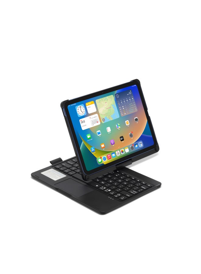 لجهاز IPad 10 Generation 10.9 كمبيوتر لوحي يدور 360 درجة مع لوحة مفاتيح بلوتوث تعمل باللمس Piad 11 بإضاءة خلفية - اللون: رمادي فضائي (لوحة مفاتيح بلوتوث بإضاءة خلفية تعمل باللمس تدور 360 درجة) - نوع - Image 2