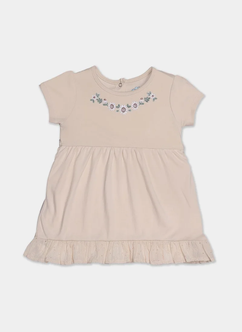 Nautinati  Nautinati Embroidered Cream Top And Floral White Leggings Set For Infant Girls for Women | Best Price UAE