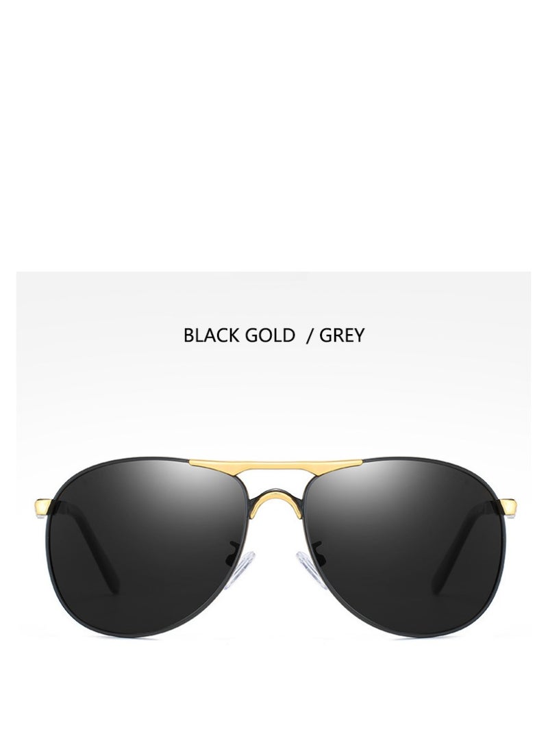 HDCRAFTER Men's Full Rim Polarized UV400 Aviator Frame Sunglasses - Lens Size: 60 mm - Image 3