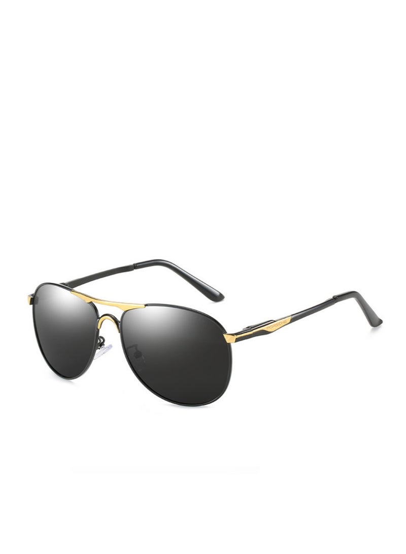 HDCRAFTER Men's Full Rim Polarized UV400 Aviator Frame Sunglasses - Lens Size: 60 mm - Image 2