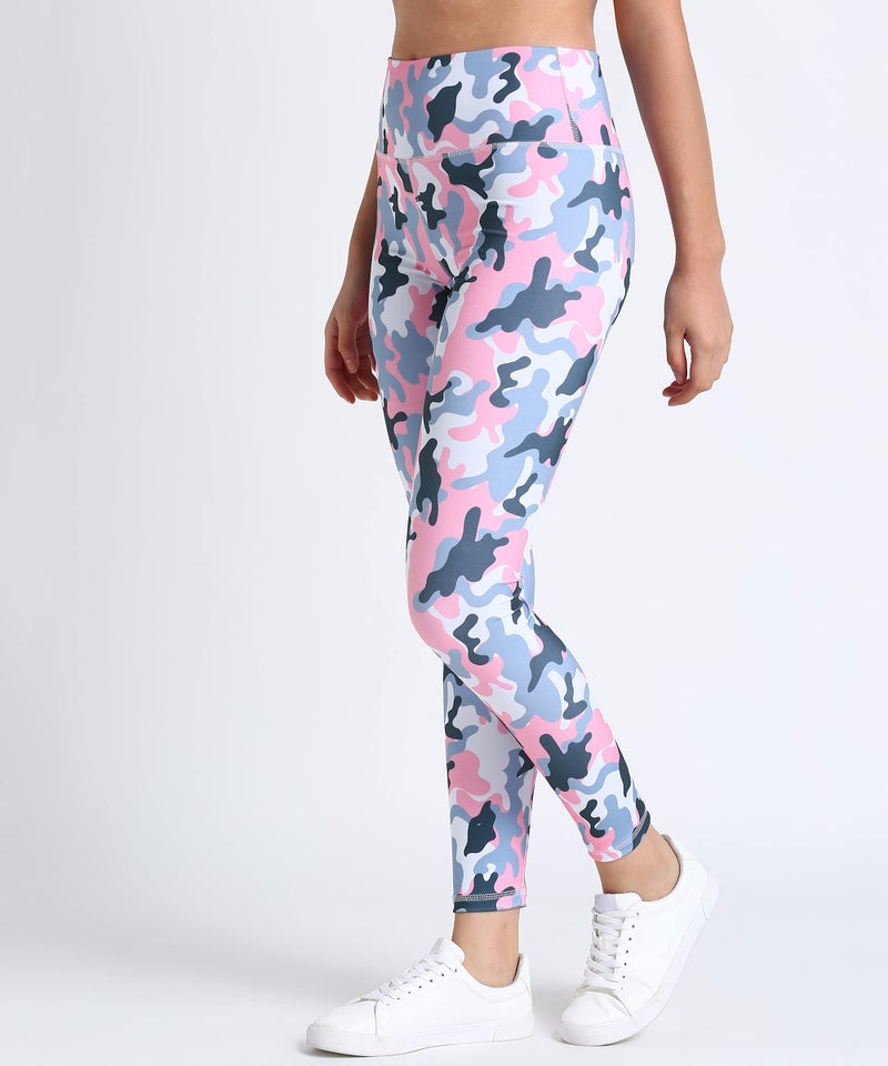 Rock Paper Scissors Women's Skinny Fit Polyester Blend High Rise Leggings (ONSWG-TIGHTS-ARMYPINK-XS_Pink Camouflage_XS) - Image 4