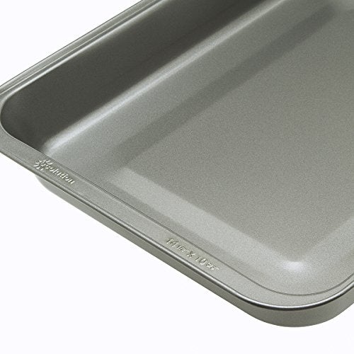 Ecolution Bakeins Lasagna and Roasting Pan – PFOA, BPA, and PTFE Free Non-Stick Coating – Heavy Duty Carbon Steel – Dishwasher Safe – Gray – 14.5” x 10.375” x 1.9375” - Image 3