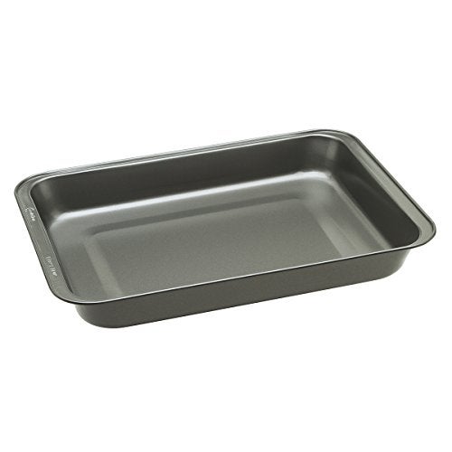 Ecolution Bakeins Lasagna and Roasting Pan – PFOA, BPA, and PTFE Free Non-Stick Coating – Heavy Duty Carbon Steel – Dishwasher Safe – Gray – 14.5” x 10.375” x 1.9375” - Image 1