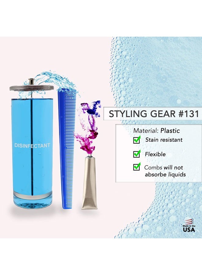 Styling Gear #131 Set of 12 Tapered Hair Cutting Styling Combs Twist Braid Flexible Ideal for Barber Hairstylists Men and Women (Royal Blue) - Image 5