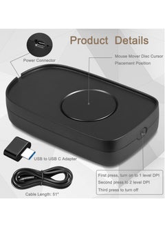 Captaintech Mouse Mover Jiggler, Undetectable Mouse Mover Jiggler for Computer Laptop Awakening, Mechanical Mouse Jiggler with Drive Free USB Port, Simulate Mouse Automatic Random Movement, Keeps PC Active  - Image 3
