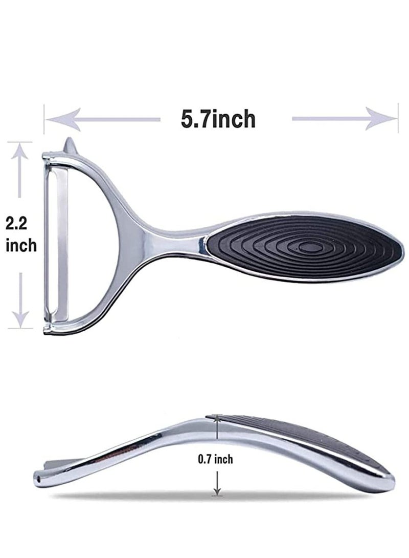 Peeler, stainless steel serrated knife rotary peeler, anti-slip handle for fruit and vegetable kitchen, kitchen utensils, suitable for potatoes, apples, carrots, vegetables, fruits