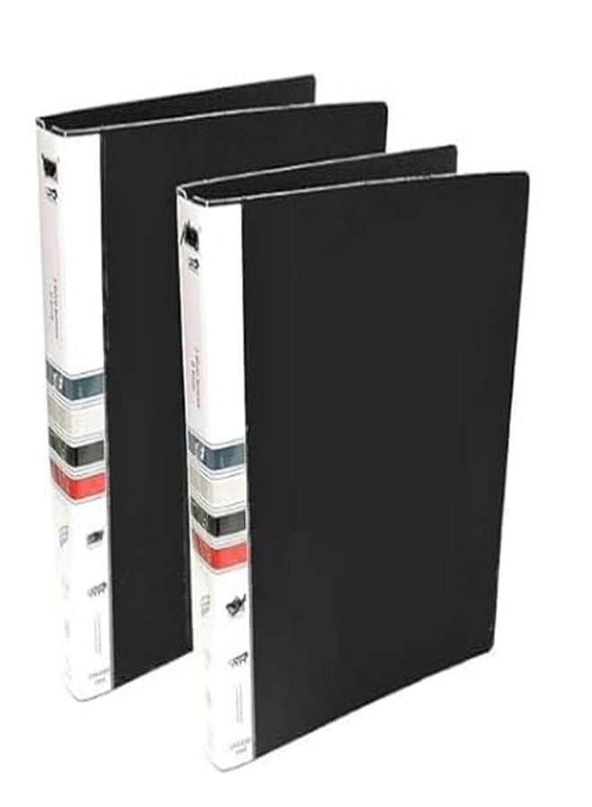 VAVIA 2D Ring Binder File, Plastic File Folder, Legal Size, Tough and Durable (2, Black, FS) - Image 1
