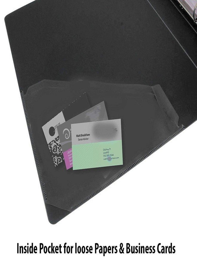 VAVIA 2D Ring Binder File, Plastic File Folder, Legal Size, Tough and Durable (2, Black, FS) - Image 4