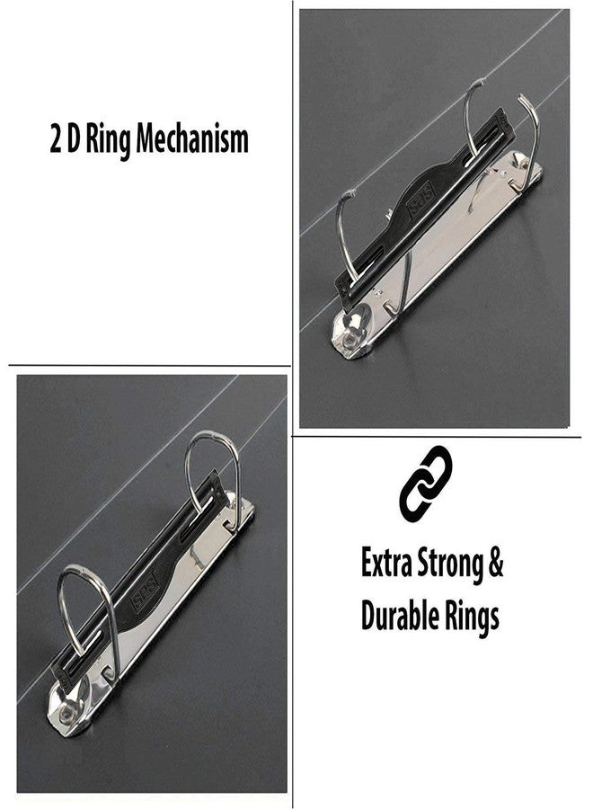 VAVIA 2D Ring Binder File, Plastic File Folder, Legal Size, Tough and Durable (2, Black, FS) - Image 3