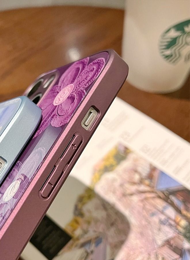 iPhone 13 Case Cover with Cmaera Len Protector Pattern  Heavy Duty Rugged Shockproof Hybrid Comfortable Touching Protective Case for Women Men iPhone 13 Accessories  Purple  - Image 5