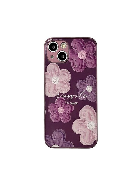 iPhone 13 Case Cover with Cmaera Len Protector Pattern  Heavy Duty Rugged Shockproof Hybrid Comfortable Touching Protective Case for Women Men iPhone 13 Accessories  Purple
