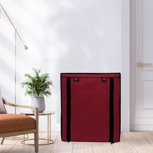 PHILOSHOP Cover for Shoe Rack Home Only for 4-Layer Portable Foldable Shoe Stand Non Woven Zipper Fabric Cover - Image 5