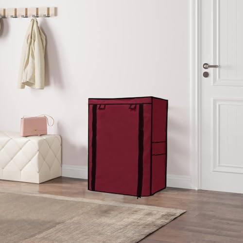PHILOSHOP Cover for Shoe Rack Home Only for 4-Layer Portable Foldable Shoe Stand Non Woven Zipper Fabric Cover - Image 4