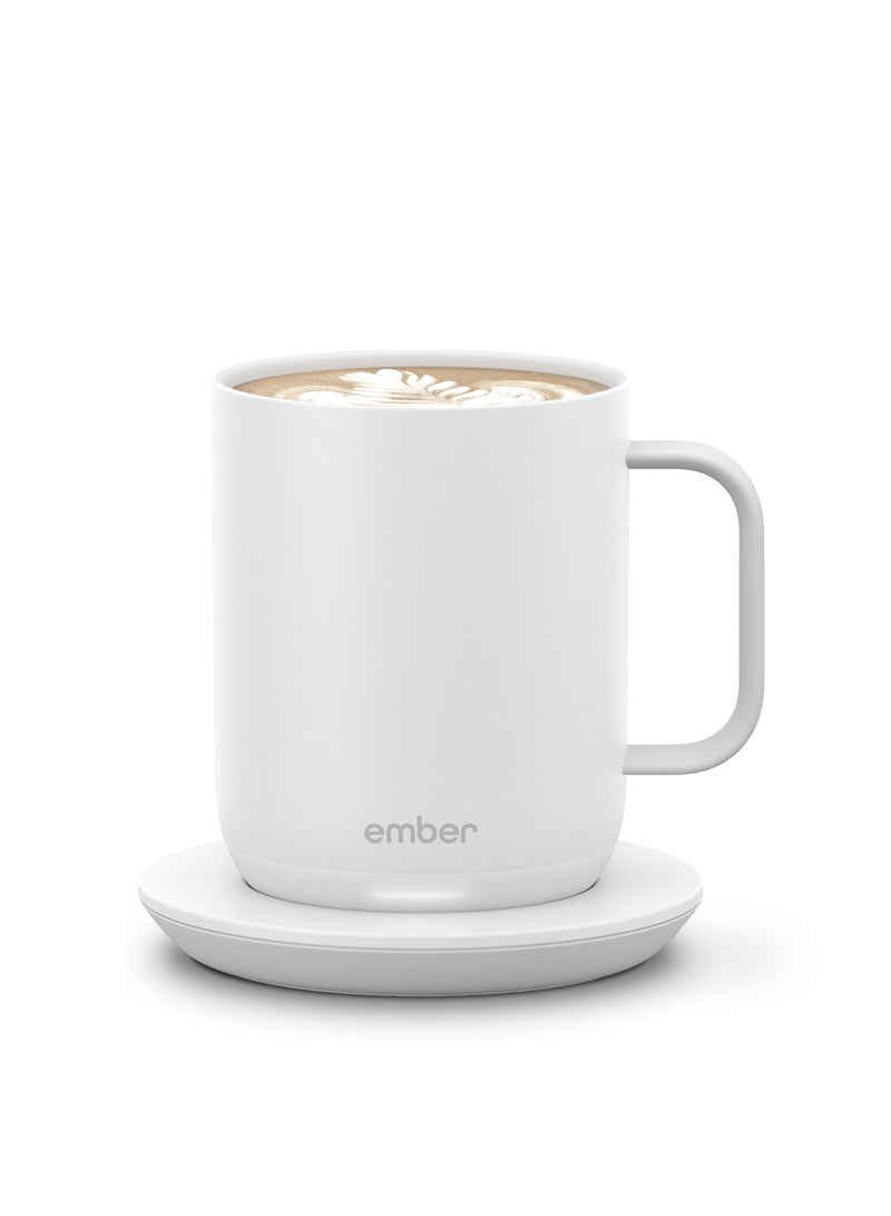 Ember Mug 2 10OZ / 295ML | Temperature Control Mug, Vacuum Insulated Stainless Steel Smart Cup for Coffee, Tea, Water, 90Min Battery Life, iOS/Android - White - Image 1