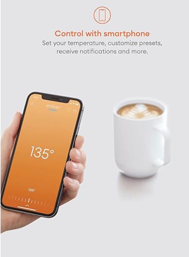 Ember Mug 2 10OZ / 295ML | Temperature Control Mug, Vacuum Insulated Stainless Steel Smart Cup for Coffee, Tea, Water, 90Min Battery Life, iOS/Android - White - Image 2