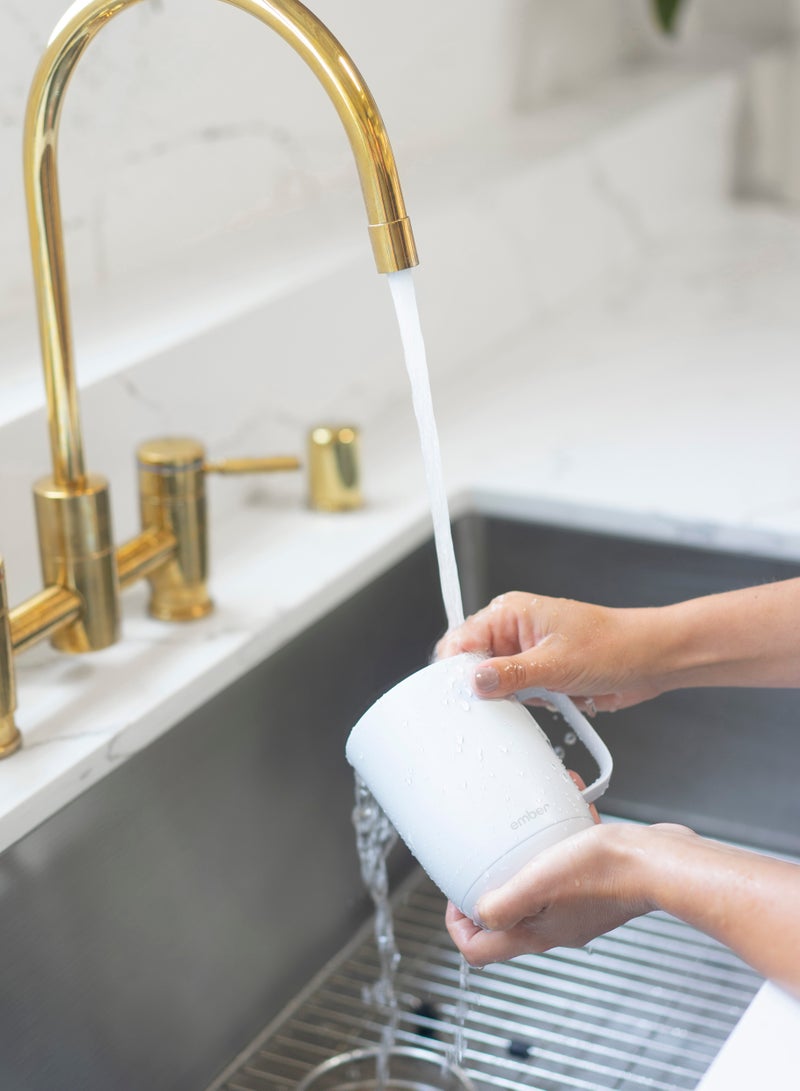 Ember Mug 2 10OZ / 295ML | Temperature Control Mug, Vacuum Insulated Stainless Steel Smart Cup for Coffee, Tea, Water, 90Min Battery Life, iOS/Android - White - Image 4