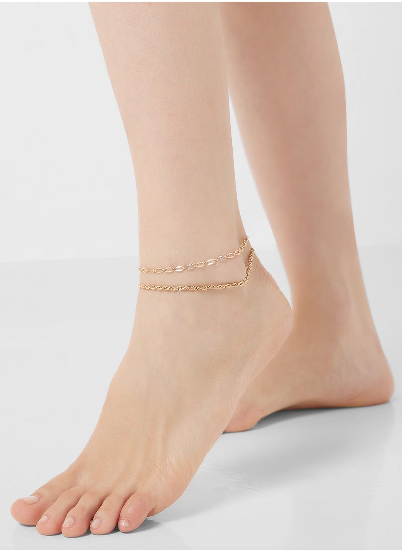ELLA 2 Pack Chain Anklet  - Image 5