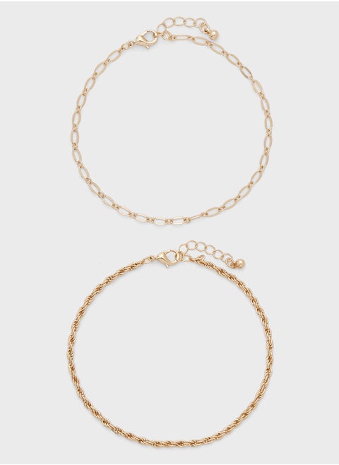 2 Pack Chain Anklet