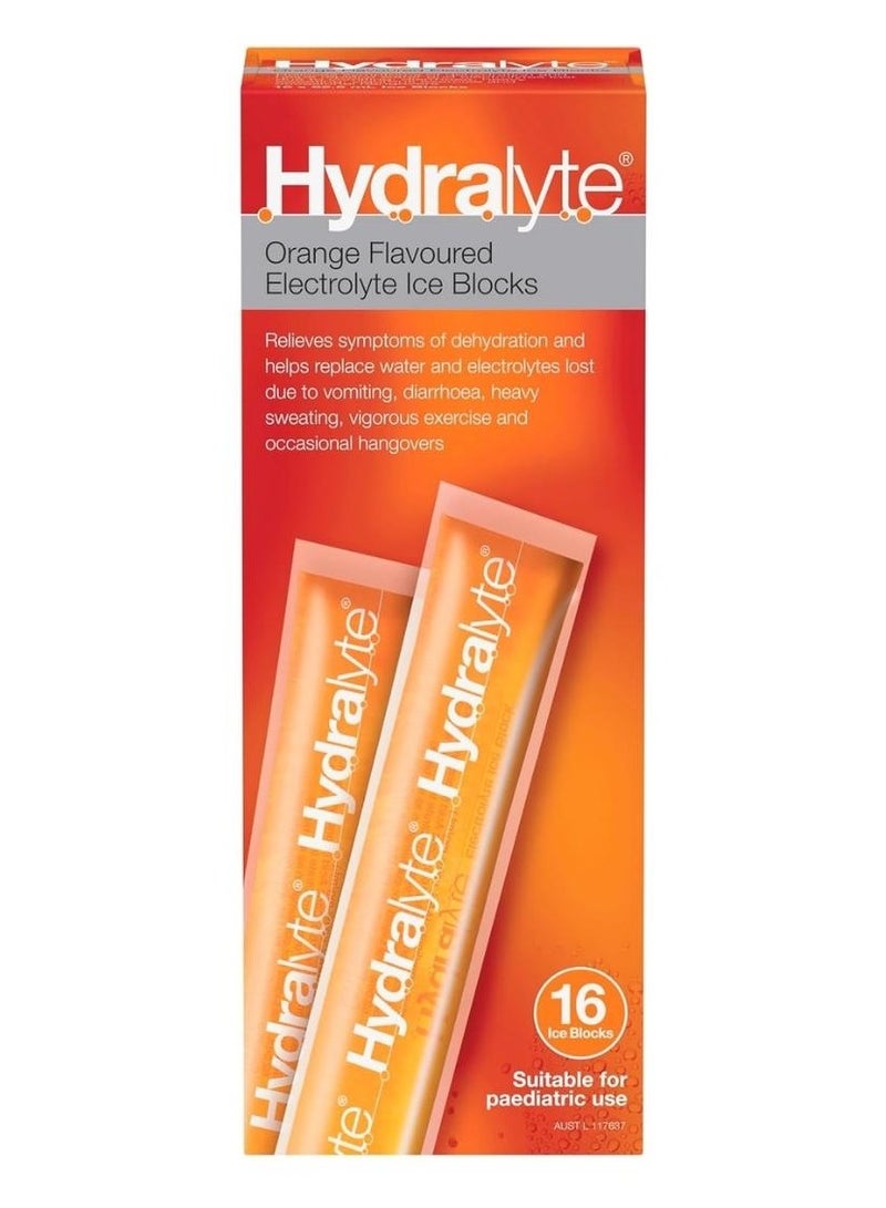 هيدراليت هيدرالايت بنكهة البرتقال 16 كتلة ثلج - Image 1