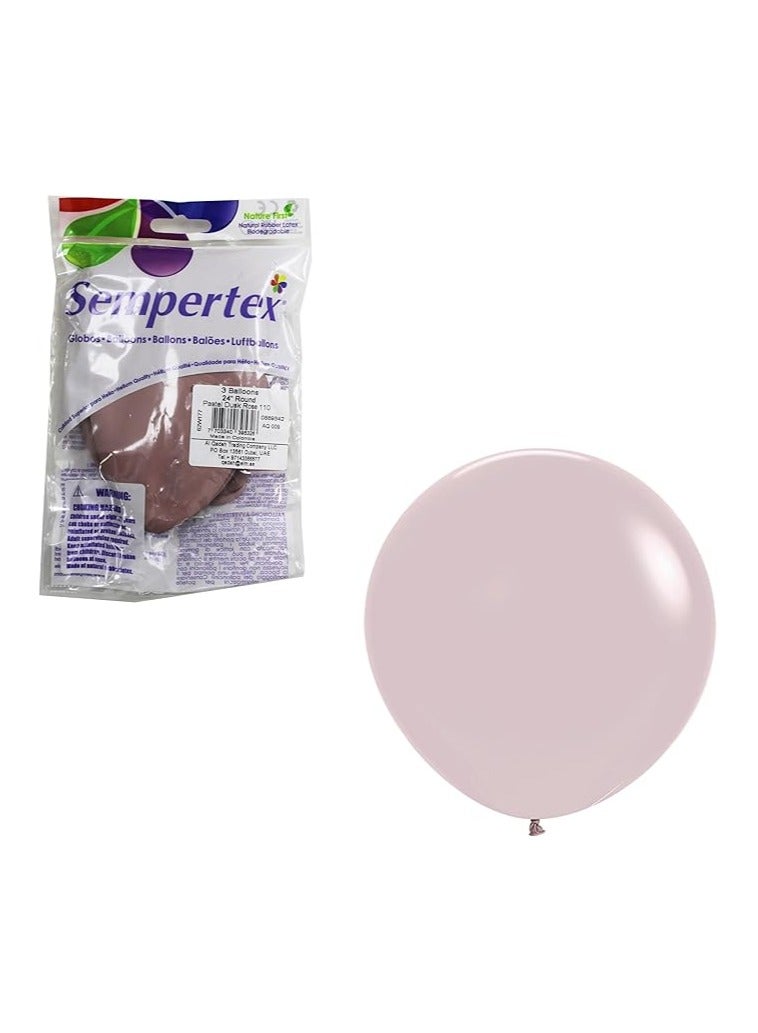 Sempertex Balloon Set Assorted Colors Ideal for Parties Birthdays Weddings and Celebrations Premium Quality Latex Balloons Vibrant and Durable Perfect (R-24 PASTEL DUSK 110 ROSE 3PCS BAG) - Image 4