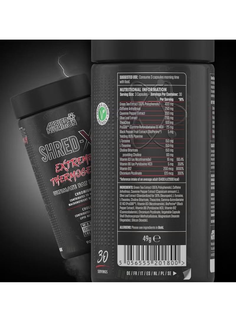 Applied Nutrition Shred X Extreme Thermogenic 90 Capsules - Image 2