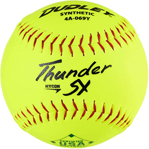Dudley12" USASB Thunder Hycon Slowpitch Synthetic Softball - 12 Pack - Image 5