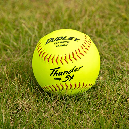 Dudley12" USASB Thunder Hycon Slowpitch Synthetic Softball - 12 Pack - Image 3
