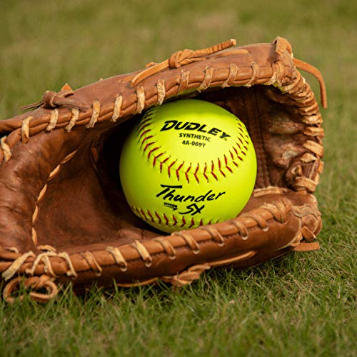 Dudley12" USASB Thunder Hycon Slowpitch Synthetic Softball - 12 Pack - Image 2