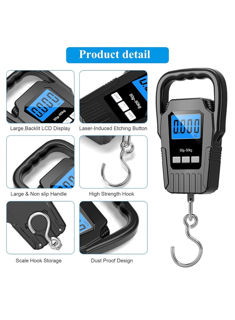 ميزان الأمتعة الرقمي، ميزان السمك الرقمي، ميزان الصيد، ميزان تعليق إلكتروني دقيق متعدد الاستخدامات، مقياس قياس لصيد الأسماك أو البضائع - Image 4