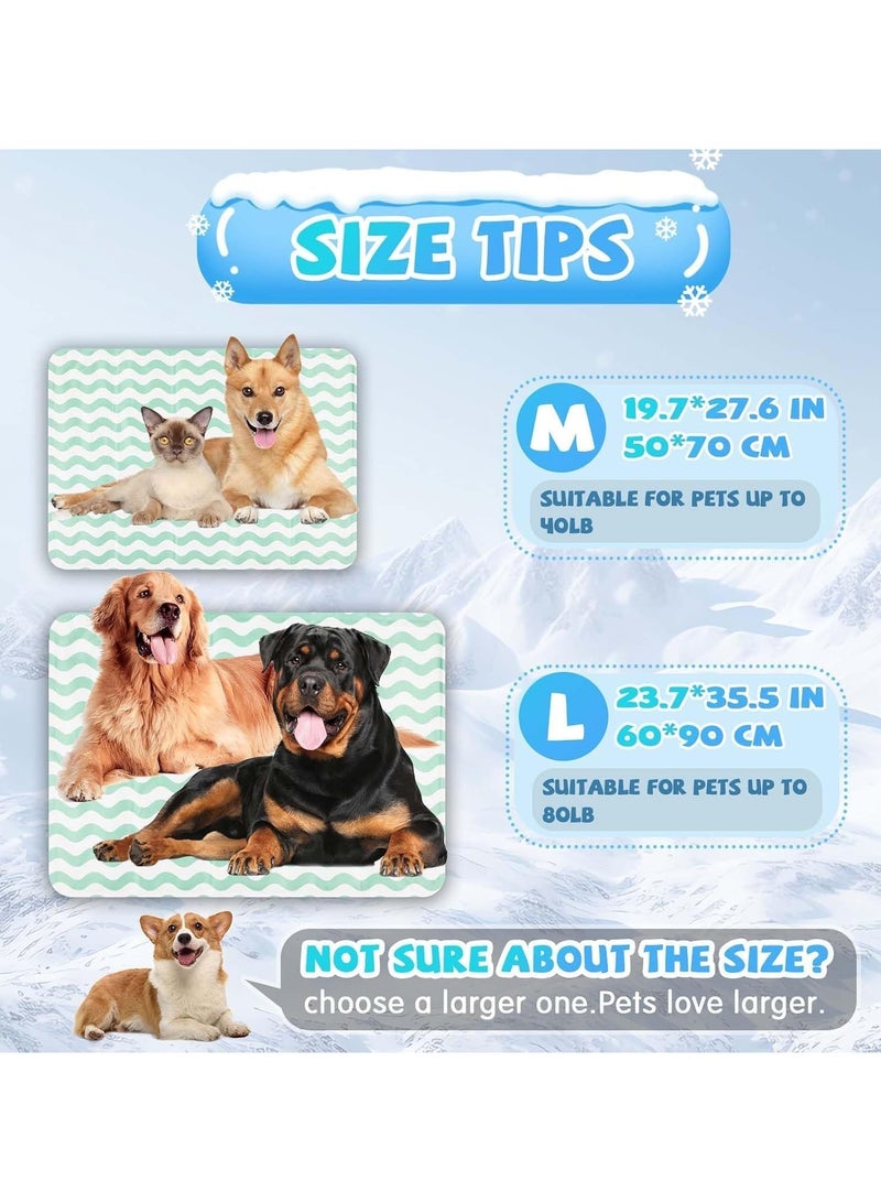 سجادة تبريد ذاتية للكلاب، قابلة للغسل وقابلة للحمل، سجادة تبريد للحيوانات الأليفة للاستخدام الداخلي أو الخارجي، وسادة نوم من جل البوليمر غير السام، وسادة تبريد صيفية للكلاب الصغيرة والمتوسطة والكبيرة. - Image 5