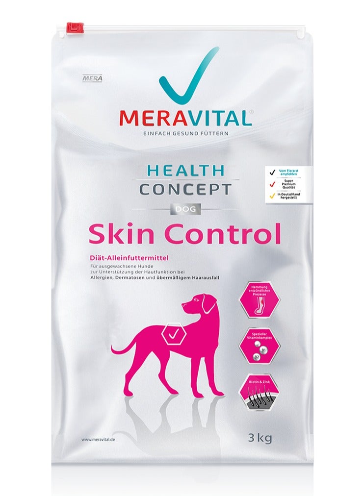 Mera Dog Mera MERAVITAL Skin Control Dry Dog Food - Specialized Diet for Skin Health, Allergy Support, and Fur Regeneration 3Kg - Image 1