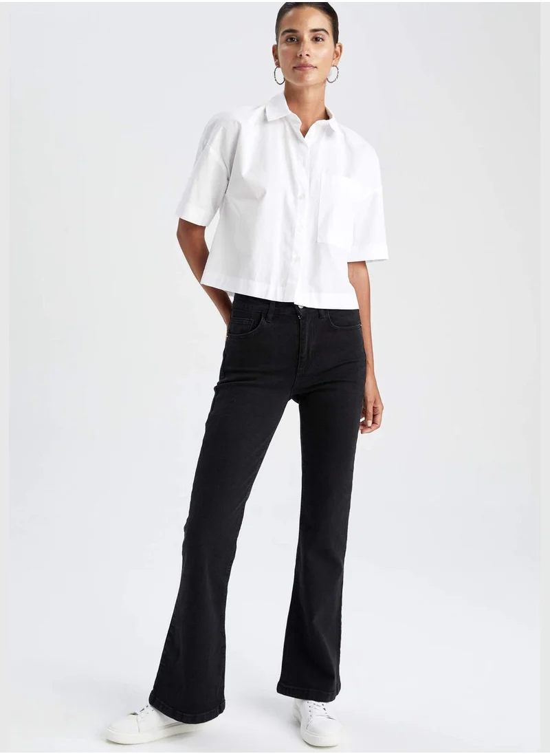 ديفاكتو Woman Flare Fit Denim Trousers
