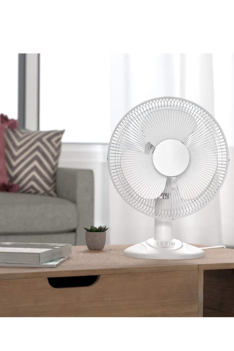 Denx 3-Blade Electric Table Fan, 45W, 3 Speed Settings – Quiet & Powerful Cooling Fan for Home and Office - Image 1