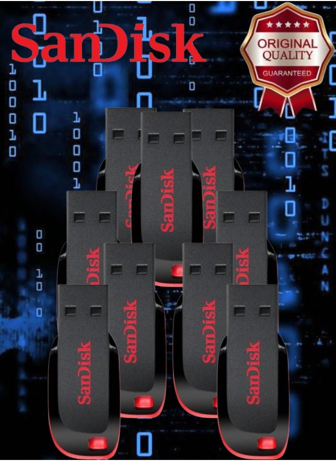 Sandisk 9 Pieces Sandisk Cruzer Blade USB 2.0 Flash Drive 16 GB  - Image 1