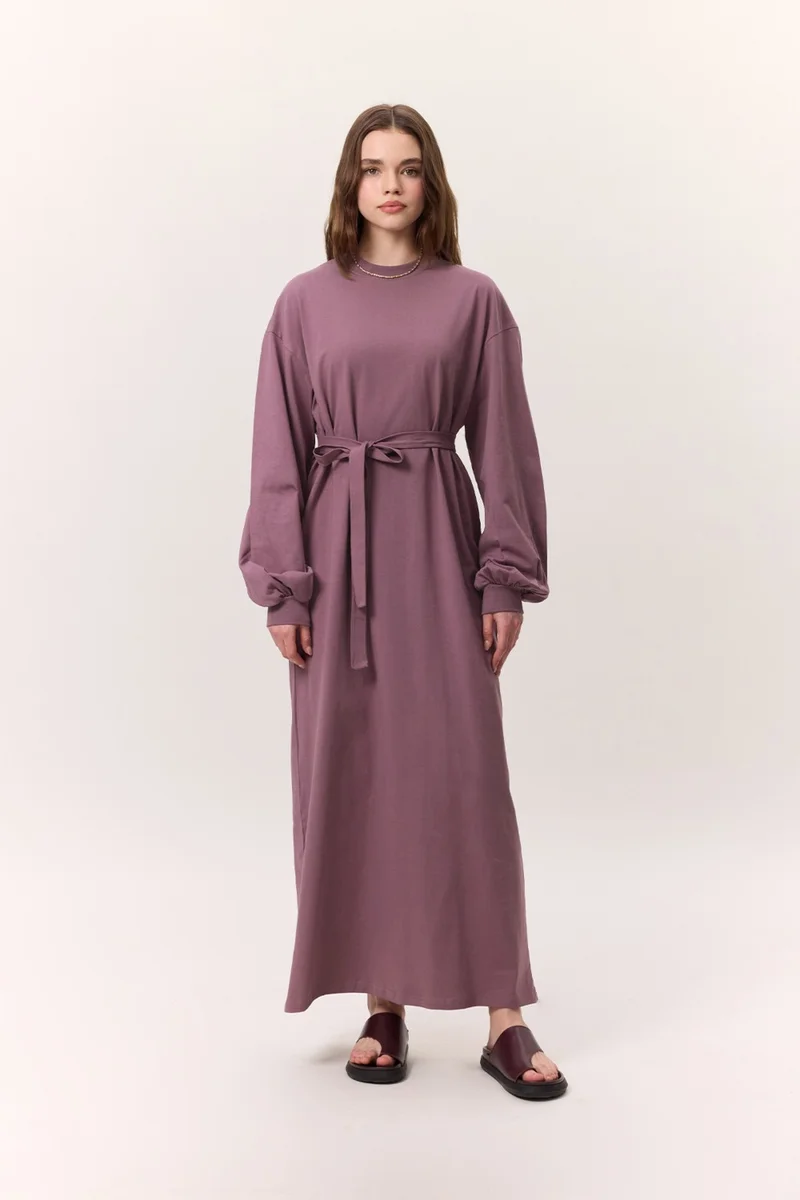 مانوكا Belted Longsleeve Dress