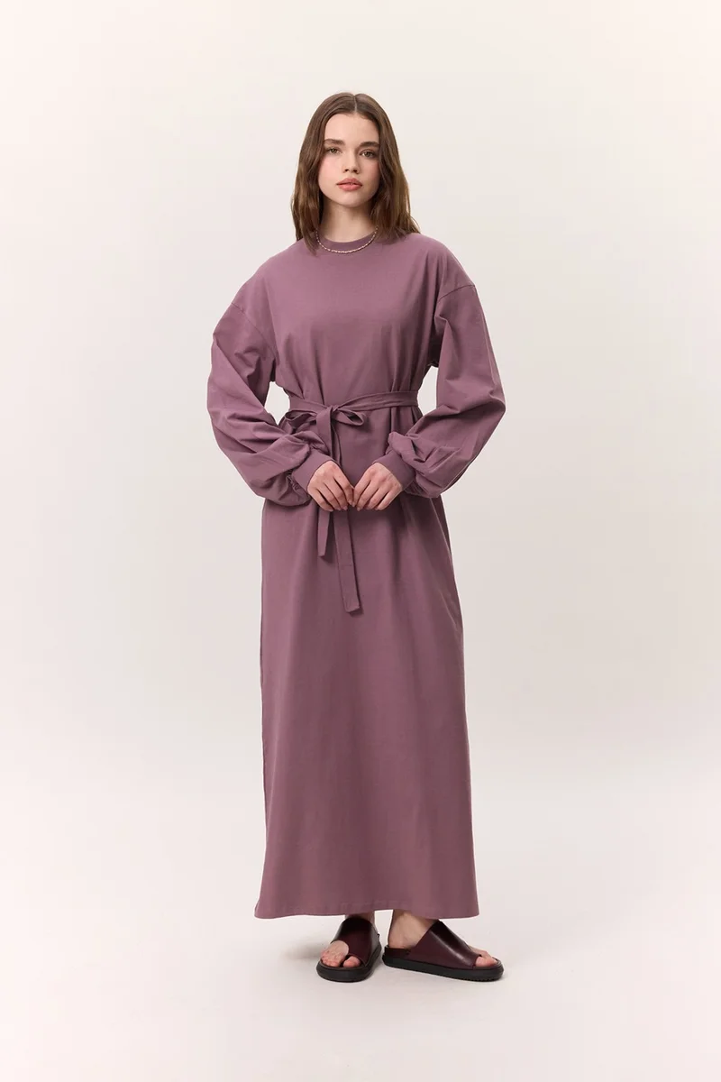 مانوكا Belted Longsleeve Dress