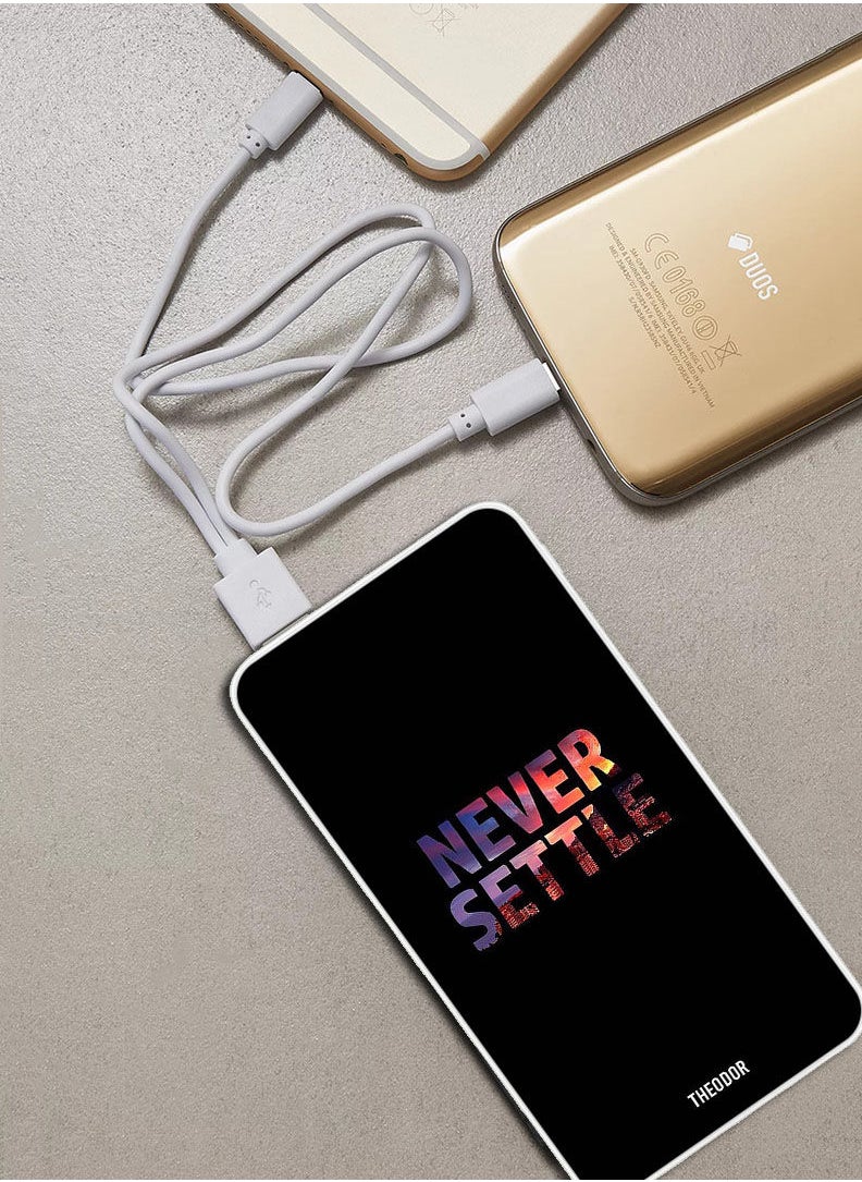 Theodor - 10,000 mAh Super Fast Charging Ultra Compact Power Bank with Quick Charge & Power Delivery, Portable Charger For iPhone and Android Never Settle - Image 1