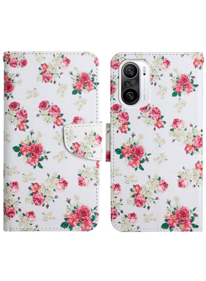 The Bros Case For Xiaomi Redmi K40 Painted Pattern Flip Leather Phone Case