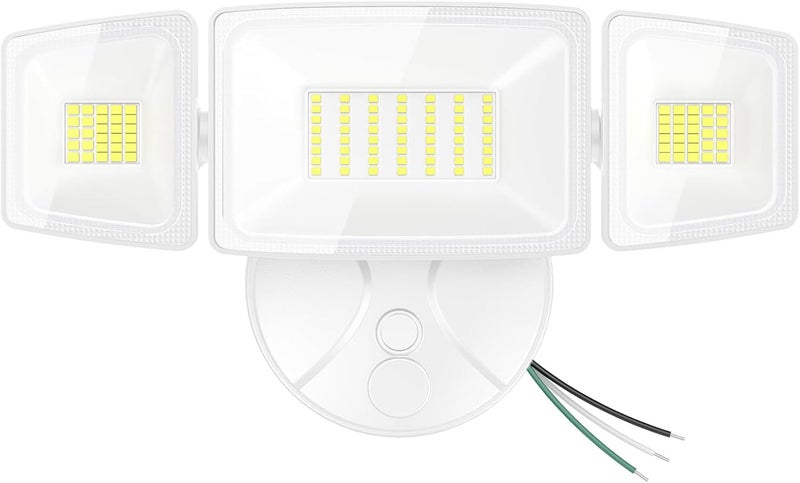Onforu 75W Flood Lights Outdoor, 7000LM Brightness Security Lights Switch Controlled, 3 Adjustable Heads, IP65 Waterproof, 6500K Wall Mount Exterior LED Flood Light - Image 1