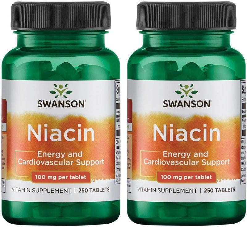 Niacin Vitamin Supplement 250 Tablets for Adults