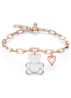 Swarovski Teddy White Bear Bracelet Rose Gold Tone Plated