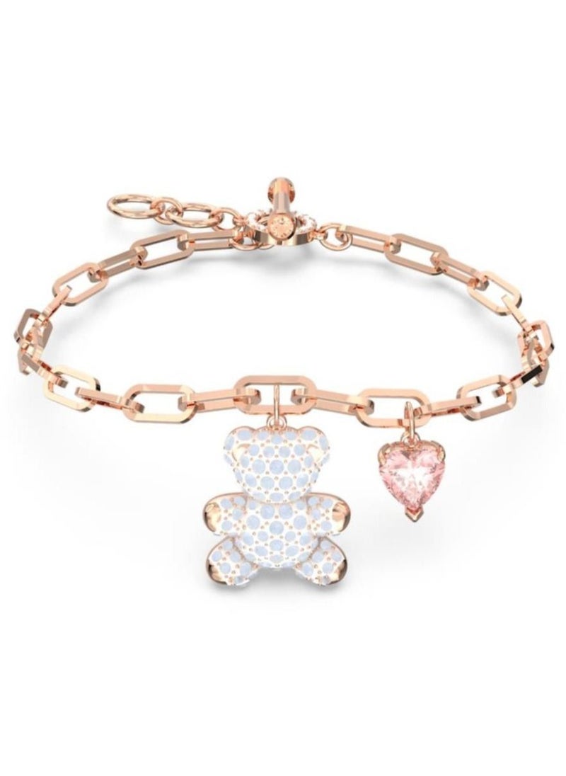 Generic - Swarovski Teddy White Bear Bracelet Rose Gold Tone Plated - Image 1