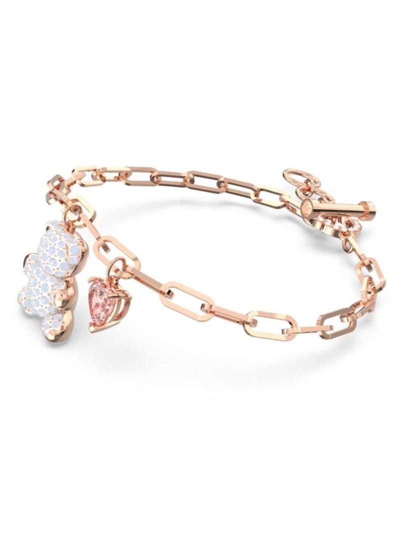Generic - Swarovski Teddy White Bear Bracelet Rose Gold Tone Plated - Image 1