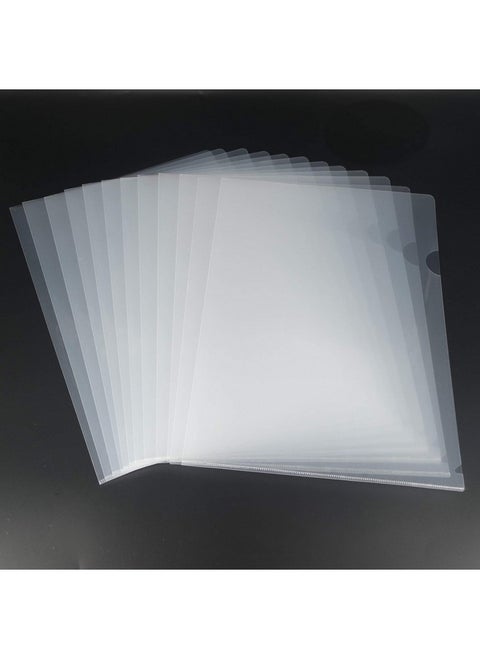 Ltype Plastic Folder Safe Project Pockets Transparent Clear Document Folder 12Pcs For A4 Paperplastic Paper Jacket Sleeves In Assorted Project Folders