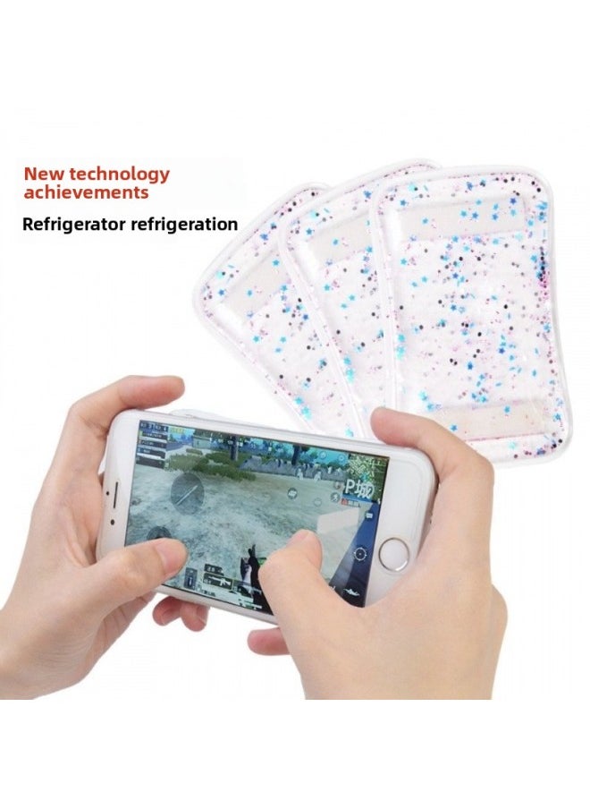 Generic Mobile Phone Cooling Heat Dissipation Artifact Summer Essential Cold Cooling Artifact Game Live Mobile Phone Cooling Sticker Heat Dissipation Sticker-Colour:Silver - Pack Of Two  - Image 4