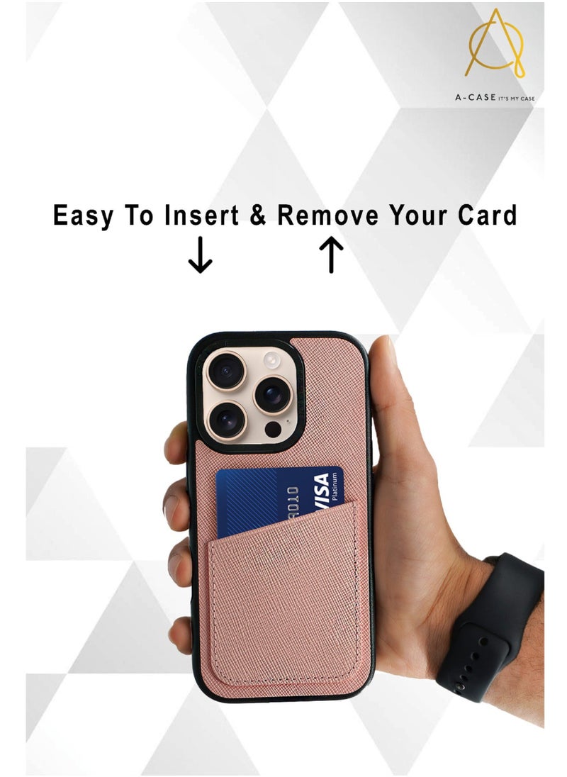 A-Case itsmycase Series Ambar with a Compact Wallet that Made of Soft Material Compatible with iPhone 16 Pro Max - Black